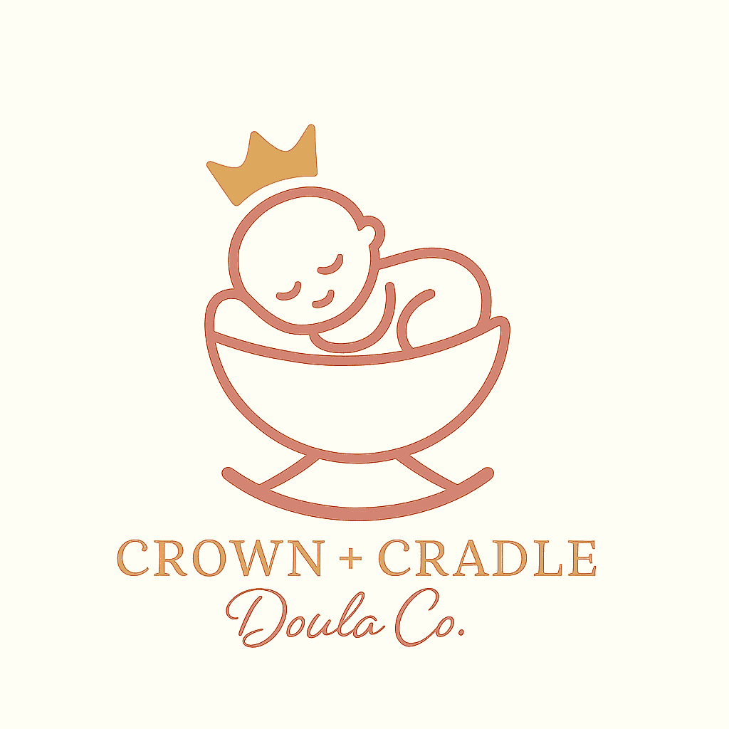 Crown + Cradle Logo with Baby